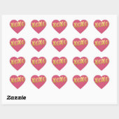 Gold XOXO liefde Roze Hart Stickers (Vel)
