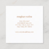 Gold Yarn Knitting Crochet Vierkante Visitekaartje (Achterkant)