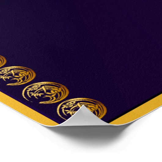 Gold Year of the Rabbit Poster (Hoek)