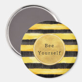 Gold Yellow Black Bee Stripes Magneet (Voorkant / Achterkant)