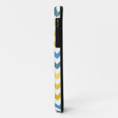 Gold Yellow & Blues Chevron Monogram iPhone 5 hoes (Achterkant/links)
