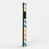 Gold Yellow & Blues Chevron Monogram iPhone 5 hoes (Achterkant/rechts)