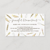 Gold Yellow HomeBakery Pastry Chef Visitekaartje (Achterkant)