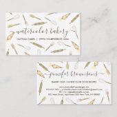 Gold Yellow HomeBakery Pastry Chef Visitekaartje (Voorkant / Achterkant)