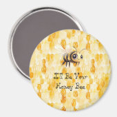 Gold Yellow Honey Bee Magneet (Voorkant / Achterkant)