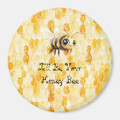 Gold Yellow Honey Bee Magneet (Voorkant)
