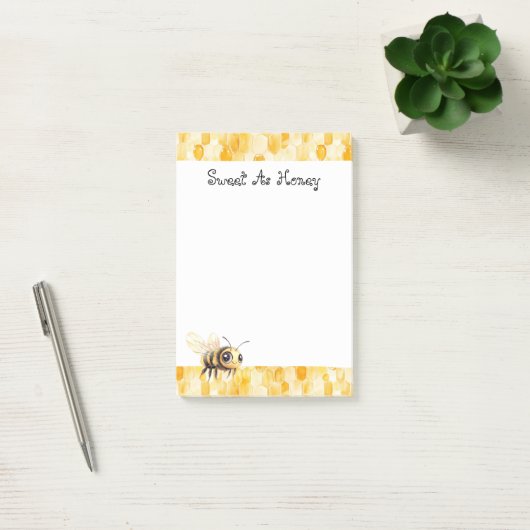 Gold Yellow Honey Bee  Post-it® Notes (Kantoor)