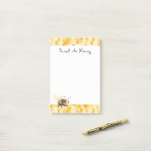 Gold Yellow Honey Bee  Post-it® Notes (Op bureau)