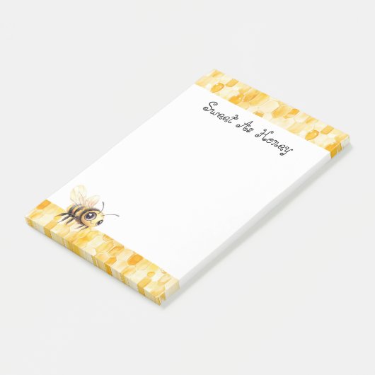 Gold Yellow Honey Bee  Post-it® Notes (Schuin)