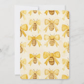 Gold Yellow Honey Bees Honey Combs Baby Shower Kaart (Achterkant)