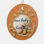 Gold Yellow Lijst Foto Ornament (Links)