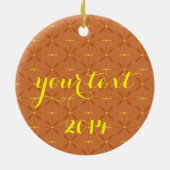 Gold Yellow Lijst Foto Ornament (Achterkant)