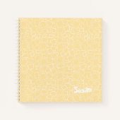 Gold Yellow Modern White Mosaic Bullet Journal Notitieboek (Voorkant)