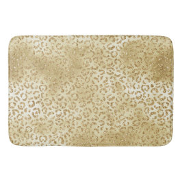 Gold Yellow Ombre Glitter Leopard        Badmat