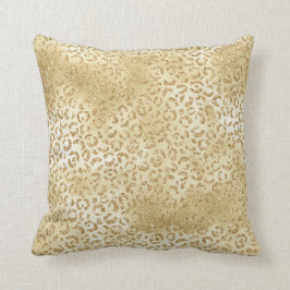 Gold Yellow Ombre Glitter Leopard Zebra Kussen