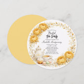 Gold Yellow Palette Tea Party Bridal Shower Kaart (Voorkant / Achterkant)