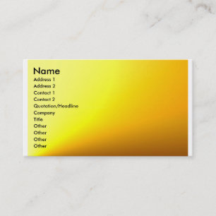 Gold Yellow Plain-kaart Visitekaartje