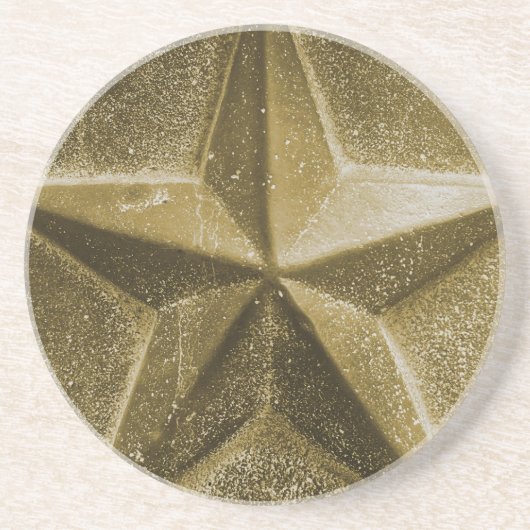 GOLD/YELLOW STAR coaster Zandsteen Onderzetter (Voorkant)