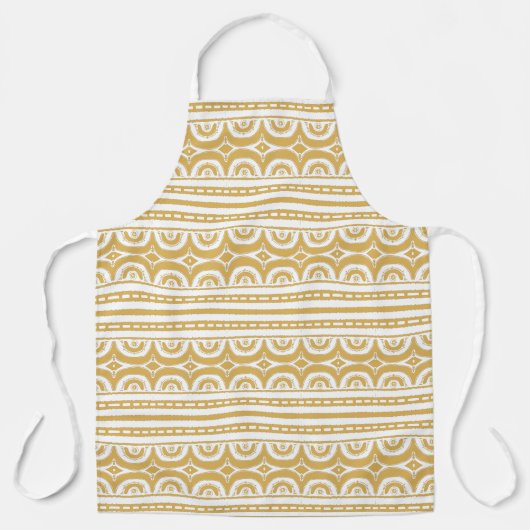 Gold Yellow White Tribal Pattern African Schort (Voorkant)