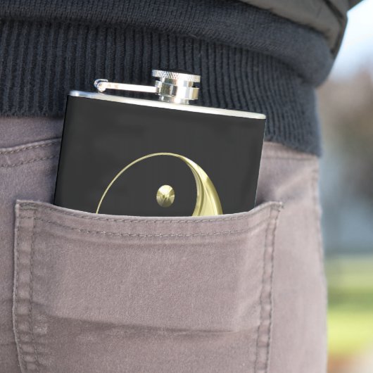 Gold Yin Yang Heupfles (Voorbeeld)