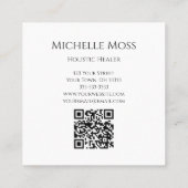 Gold Yin Yang Symbool Holistische Healer QR-code Vierkante Visitekaartje (Achterkant)