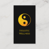 Gold Yin Yang Symbool QR code Holistische Wellness Visitekaartje (Voorkant)