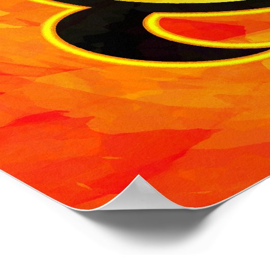 Gold Yin Yang Turtle Poster (Hoek)