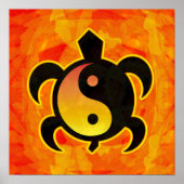 Gold Yin Yang Turtle Poster (Voorkant)