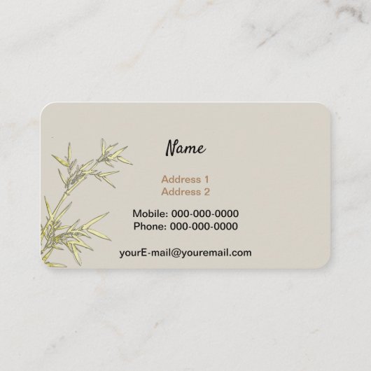 Gold Yin Yang Visitekaartje (Achterkant)