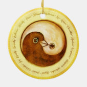 Gold Yin Yang vrededoven keramische decoratie (Achterkant)