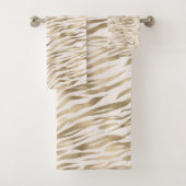 Gold Zebra afdrukken Bad Handdoek (Insitu)