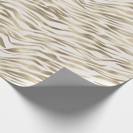 Gold Zebra afdrukken Cadeaupapier (Hoek)