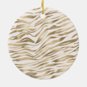 Gold Zebra afdrukken Keramisch Ornament (Achterkant)