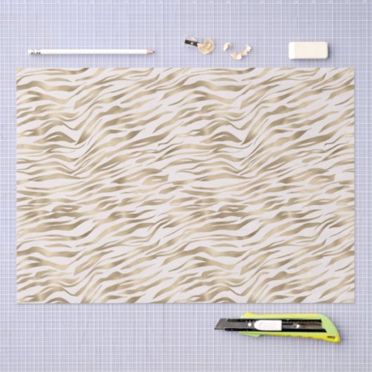 Gold Zebra afdrukken Tissuepapier (Craft)