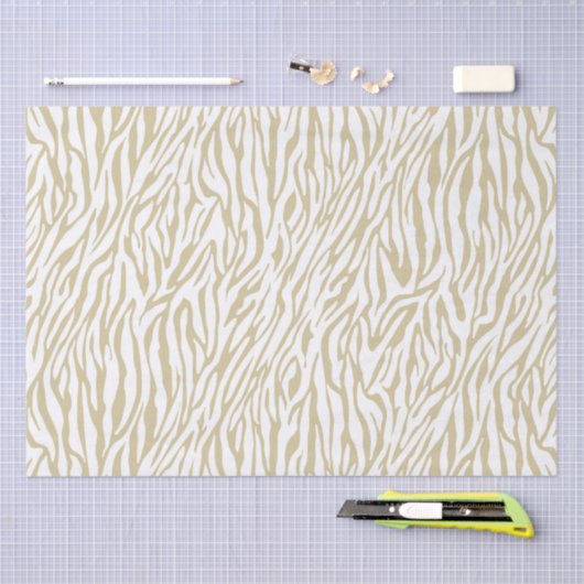 Gold Zebra afdrukken Tissuepapier (Craft)