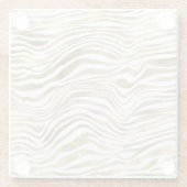 Gold Zebra Animal Print       Glazen Onderzetter (Achterkant)