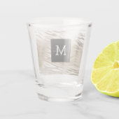 Gold Zebra Animal Print Monogram Shot Glas (Achterkant)