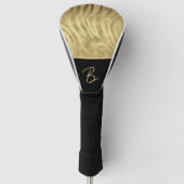 Gold Zebra Elegance Exotic Golden Print Golfheadcover (Voorkant)