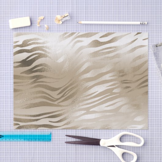 Gold Zebra en leopard Print Ombre Tissuepapier (Craft)