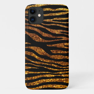 Gold Zebra, Glitter Zebra, Zebra Print, Stripes Case-Mate iPhone Case