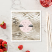 Gold Zebra print glitzy Silver Sparkle Eyes Servet (Insitu)