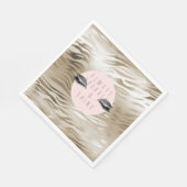 Gold Zebra print glitzy Silver Sparkle Eyes Servet (Hoek)