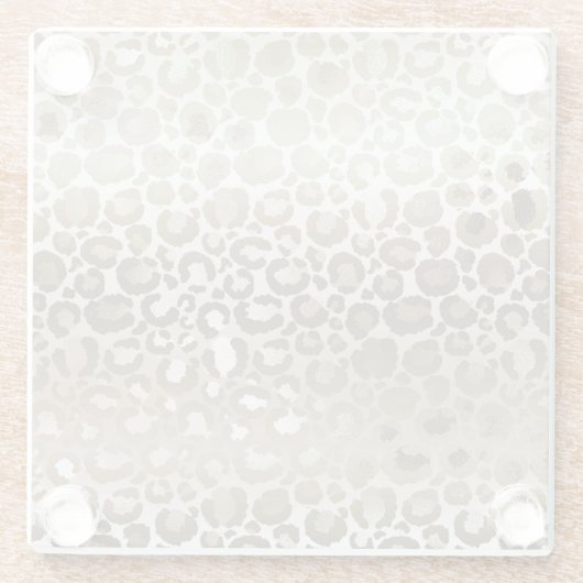 Gold Zebra Print Ombre Glazen Onderzetter (Achterkant)