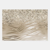 Gold Zebra Print Ombre Inpakpapier Vel (Voorkant 3)