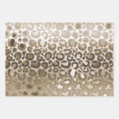 Gold Zebra Print Ombre Inpakpapier Vel (Voorkant 2)