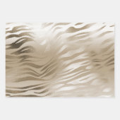 Gold Zebra Print Ombre Inpakpapier Vel (Voorkant)