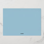 Gold Zebra Stripe Animal Foto geboorteaankondiging Folie Feestdagenkaart (Achterkant)