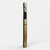 Gold Zebra Stripe met monogram Case-Mate iPhone Case (Achterkant/rechts)