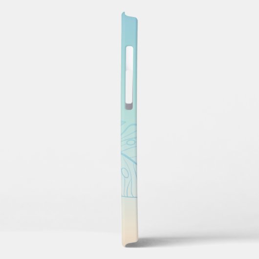 Gold Zee Turtle Tropical Leaves Case-Mate iPhone Case (Achterkant / Links)