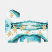 Gold Zee Turtles Coastal Custom Birthday Voeg naam Bedankdoosjes (Uitgevouwen)